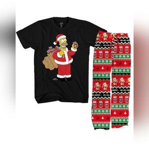 Men's The Simpsons Ho Ho Homer Graphic Tee & Pajama Bottoms Set